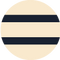 Crema / Azul Marino